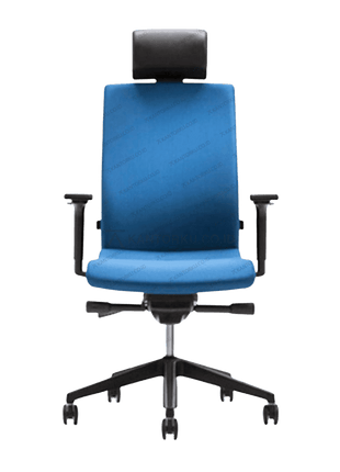 Kursi kantor FIRM dengan sandaran fabric dan mesh untuk sirkulasi udara baik. Tersedia di Kantorku.co.id