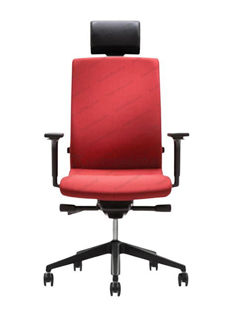 Kursi kerja ergonomis FIRM dengan desain modern dan fitur adjustable. Tersedia di Kantorku.