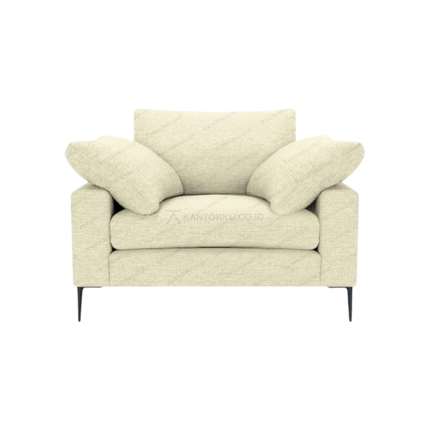 Sofa modern ergonomis nyaman terjangkau dengan bantalan tebal dan sandaran nyaman Tersedia di Kantorku