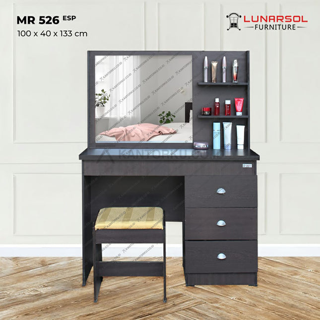 Meja rias Lunar MR 526 minimalis dengan cermin – KANTORKU
