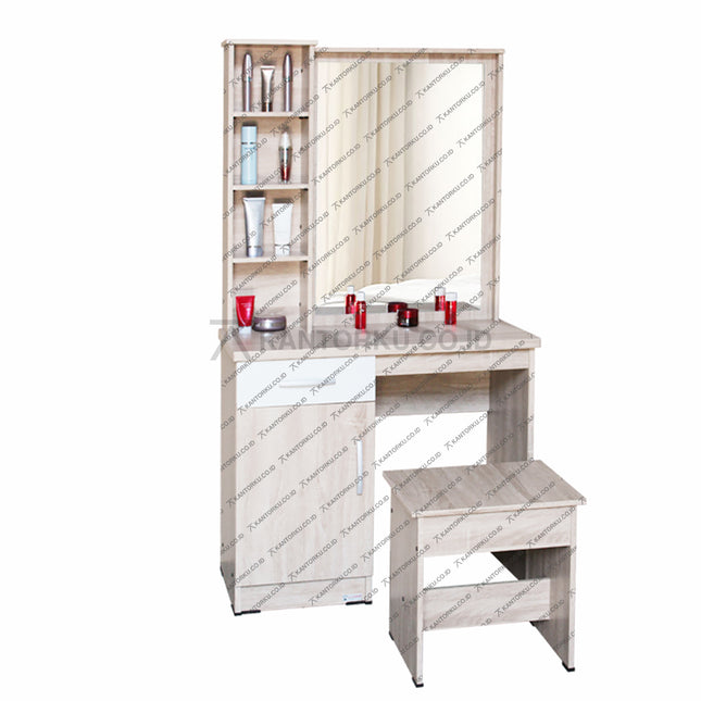 Meja rias Lunar MR 531 minimalis modern dengan cermin – KANTORKU