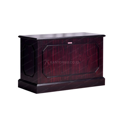 Meja kerja kayu block teak Horse Metal bergaya profesional – kantorkudotcodotid