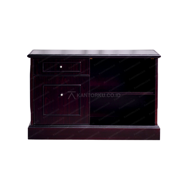 Meja kerja Horse Metal block teak dengan laci kecil dan besar – kantorku