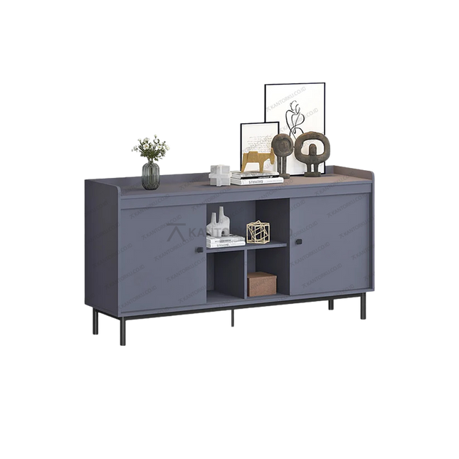 Kabinet serbaguna modern CENA CR-02 warna Slate Grey elegan – Tersedia di Kantorku.co.id