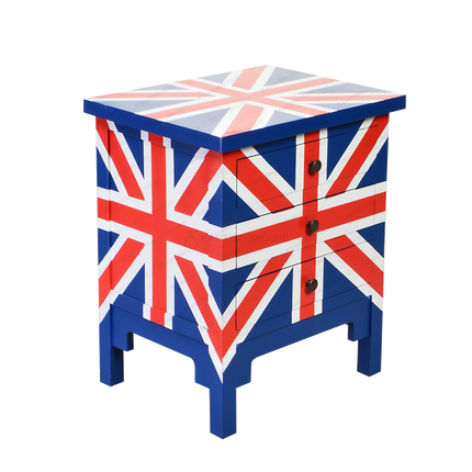 Nakas Retro Union Jack Furnitur unik bergaya Inggris
Nakas Retro Union Jack Artistik untuk dekorasi ruang tamu