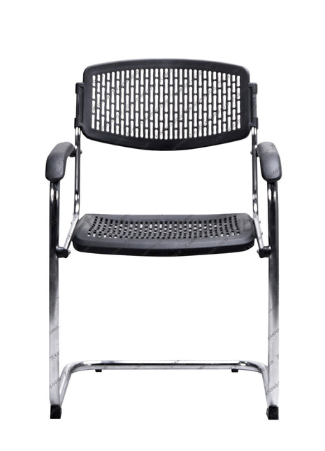 Kursi Hadap Ergotec New Charment elegan dengan kaki cantilever chrome untuk ruang rapat modern Kantorku