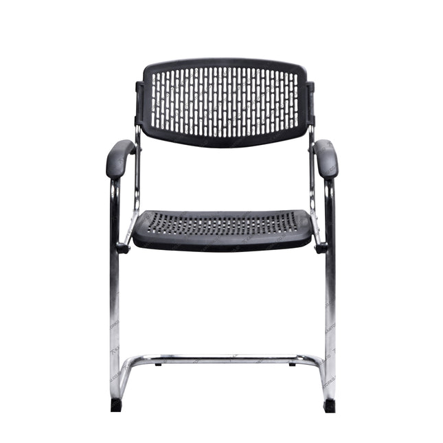 Kursi Hadap Ergotec New Charment elegan dengan kaki cantilever chrome untuk ruang rapat modern Kantorku