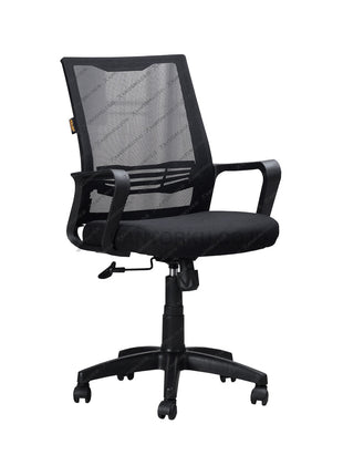 Kursi kantor hitam Harold New Kato dengan tilting control – Kantorku