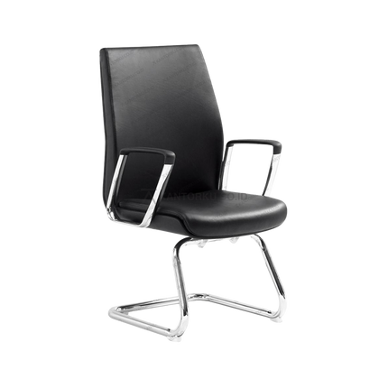 Kursi tamu FIRM dengan desain modern dan kaki cantilever kokoh. Tersedia di Kantorku.