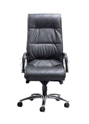 Kursi Direktur Chairman Kulit Sintetis Premium Chrome Frame – Kantorkudotcodotid