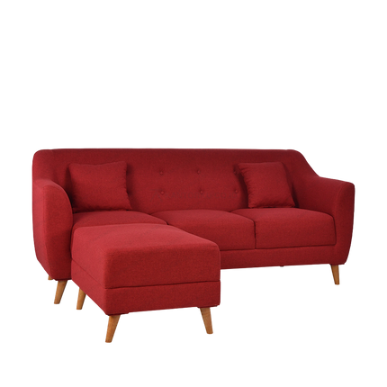 sofa sudut L jakarta warna lembut minimalis modern Tersedia di Kantorku