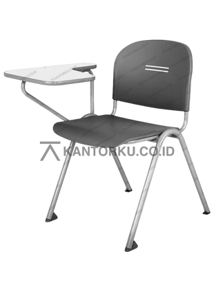 Kursi lipat Chitose Olive ALM dengan meja tulis lipat ergonomis – kantorku.co.id