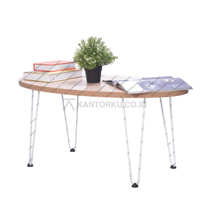 Meja kerja Dachi Olive modern berbahan particle board – Kantorku