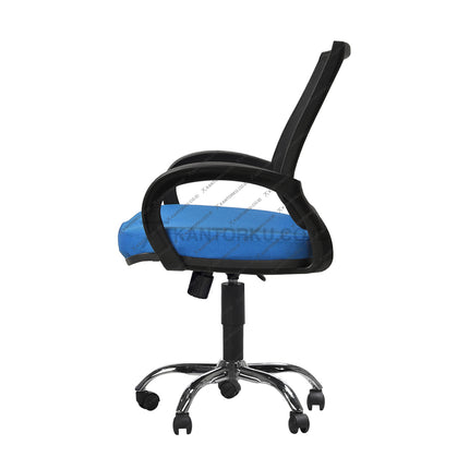 Kursi Kantor Ergonomis - Kursi Kerja desain Minimalis - Kursi Staff - Kursi Karyawan - kursi dengan roda , dengan sandaran lengan, dan hidrolik  - kursi desain elegan harga ramah di kantong - Savello - KANTORKU