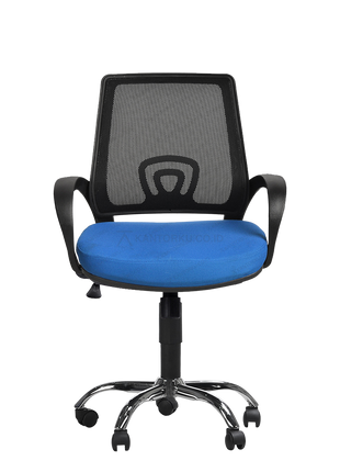 kursi kantor savello omega gp kaki chrome ergonomis