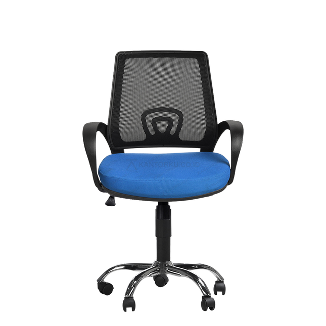 kursi kantor savello omega gp kaki chrome ergonomis