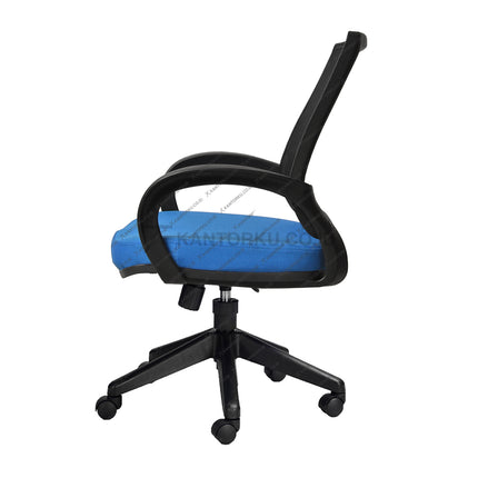Kursi Kantor Ergonomis - Kursi Kerja desain Minimalis - Kursi Staff - Kursi Karyawan - kursi dengan roda , dengan sandaran lengan, dan hidrolik  - kursi desain elegan harga ramah di kantong - Savello - KANTORKU