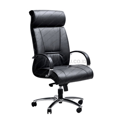 Kursi direktur Savello Onyx HCA premium dengan bahan oscar berkualitas tinggi dan sandaran ergonomis yang mendukung kenyamanan kerja di kantorku.co.id.