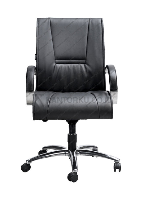 Kursi Kantor Savello Onyx LCA dengan desain elegan, gaslift presisi, dan mekanisme HDT tangguh untuk kenyamanan dan profesionalitas kerja di Kantorku.