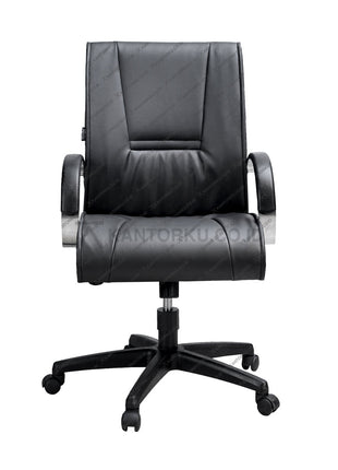 Savello Onyx L kursi manajer premium dengan struktur aluminium kuat dan desain ergonomis, menciptakan kenyamanan maksimal di Kantorku.