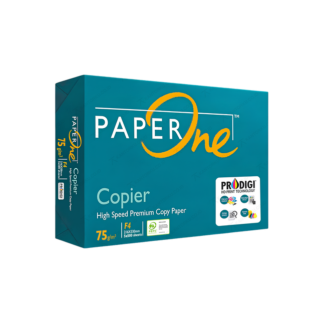 Kertas F4 75 gsm Paper One untuk mesin fotokopi berkecepatan tinggi