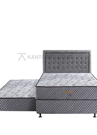 Kasur Uniland 2in1 Paradise dengan headboard suede lembut KANTORKU.CO.ID