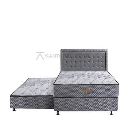 Kasur Uniland 2in1 Paradise dengan headboard suede lembut KANTORKU.CO.ID