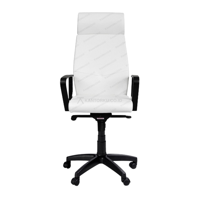 Kursi kantor yang elegan dibalut dengan kulit sintetis yang elegan, cocok untuk kerja kantoran. Nyaman dan elegan - Tersedia di Kantorku