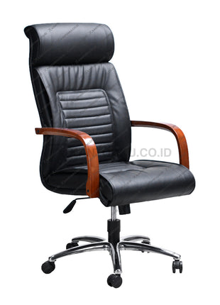 Kursi kantor Savello Platinum HA dengan desain mewah, jahitan presisi, dan mekanisme hidrolik kuat hingga 120 kg di kantorku.co.id.