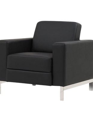 Sofa 1 seater ergonomis nyaman terjangkau dengan bahan PU leather premium Tersedia di Kantorku.co.id