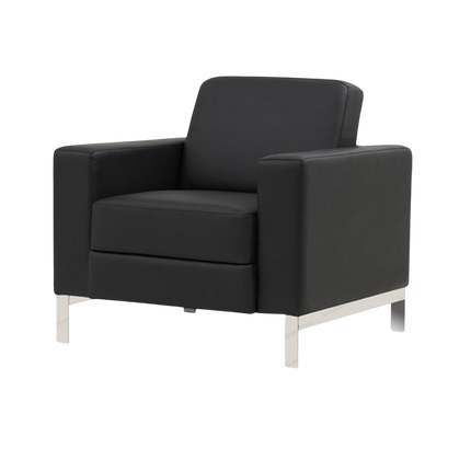 Sofa 1 seater ergonomis nyaman terjangkau dengan bahan PU leather premium Tersedia di Kantorku.co.id