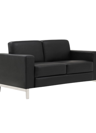 Sofa 2 seater ergonomis nyaman terjangkau dengan bahan PU leather premium Tersedia di Kantorku.co.id