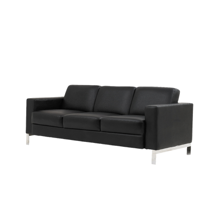 Sofa 3 seater ergonomis nyaman terjangkau dengan bahan PU leather premium Tersedia di Kantorku.co.id