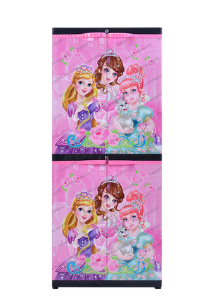 Sinbak Lemari Plastik Rak 4 Susun Motif Princess warna cerah desain 2in1 - Tersedia di Kantorku.co.id