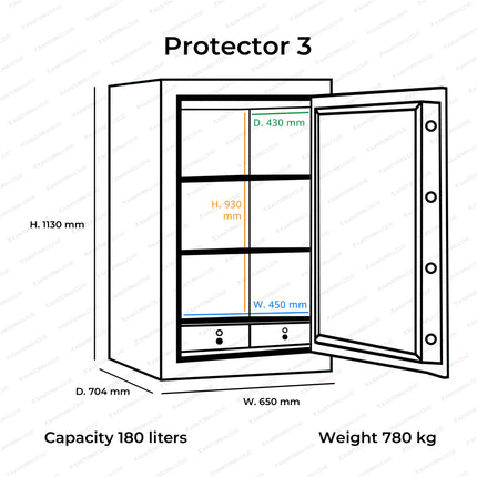brankas bolden protector berwarna elegan tahan panas — kantorkudotcodotid