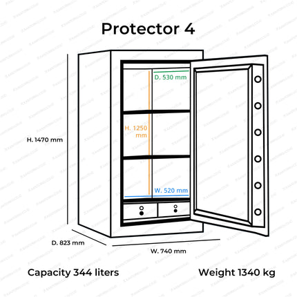 brankas keamanan tinggi dengan sistem penguncian ganda — kantorku.co.id