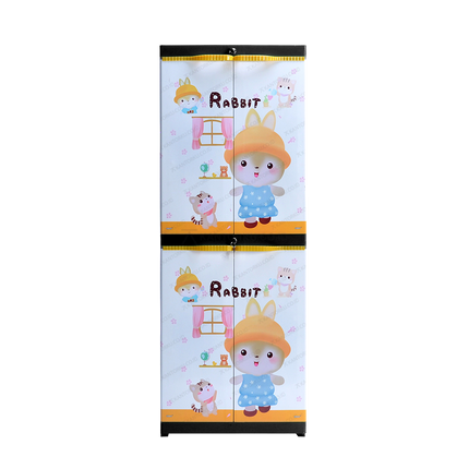 Sinbak Lemari Plastik Mini 4 Susun motif menarik