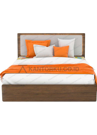Ranjang ganda Expo dengan headboard berlapis kain elegan – Kantorku.co.id