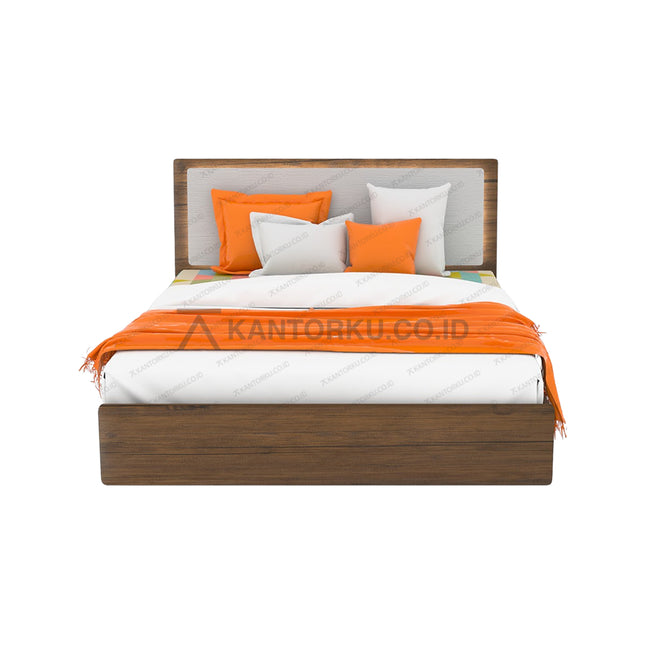 Ranjang ganda Expo dengan headboard berlapis kain elegan – Kantorku.co.id