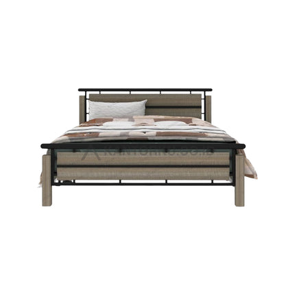 Ranjang ganda EXPO DB-3122 gaya industrial minimalis kombinasi kayu dan besi – Kantorku