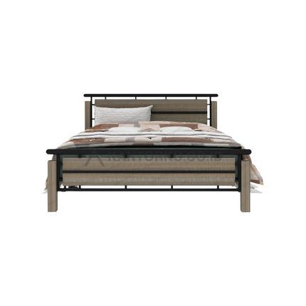 Ranjang ganda EXPO finishing kayu natural dan rangka logam kokoh – Kantorku