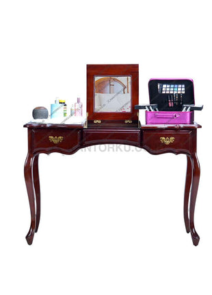Meja Rias Ritz Gallery RC03 Kayu Mahogani Dua Laci dan Cermin – Kantorku