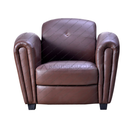 Sofa SJ – Hitam by Oliv desain modern minimalis dengan bahan synthetic leather elegan — kantorku