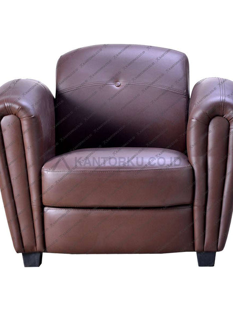 Sofa SJ – Hitam by Oliv desain modern minimalis dengan bahan synthetic leather elegan — kantorku