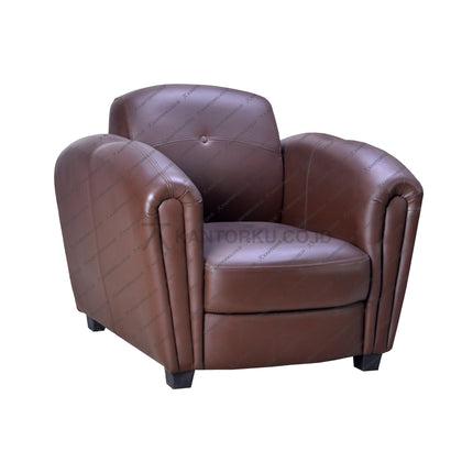 Sofa SJ hitam elegan dari Oliv, bergaya simple dan mudah dibersihkan — kantorku.co.id