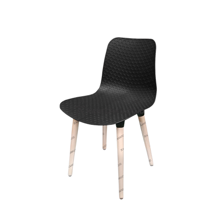 Kursi HighPoint ROSE 7033 A3 dengan dudukan moulded tahan cuaca dan kaki kayu maple elegan — kantorku.