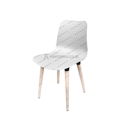 Kursi tahan cuaca HighPoint ROSE 7033 A3 dengan kaki kayu maple berwarna natural — kantorkudotcodotid.