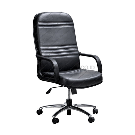 Kursi direktur Savello Royal HA premium dengan bahan oscar berkualitas tinggi dan armrest lembut yang menghadirkan kenyamanan mewah di kantorku.co.id.