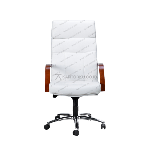 Kursi direktur Savello Ruby HKCA elegan aluminium dan kayu mahoni – Kantorku