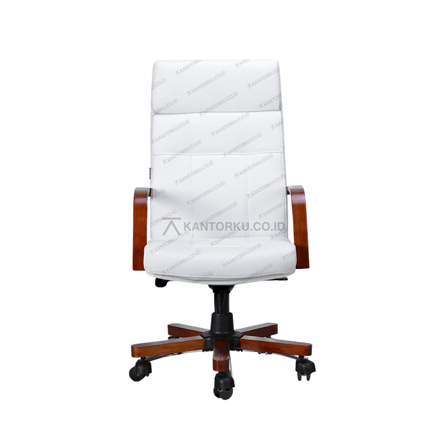 Kursi direktur Savello Ruby HKC Leather elegan kayu mahoni – Kantorku